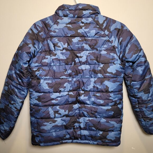 Boys Puffer Jacket - Blue camo - Size L (10-12) - Picture 2 of 3